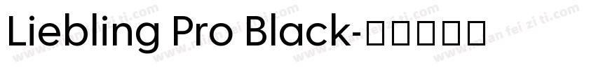 Liebling Pro Black字体转换